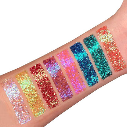 Iridescent Glitter Shakers by Moon Glitter – 100% Cosmetic Glitter for Face, Body, Nails, Hair and Lips - 5g - Green