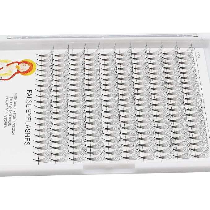 10D Large Tray 10-18mm to Choose Premade Volume Fans Eye Lashes Extensions Thickness 0.07mm D Curl Natural Long Individual False Eyelashes Cluster (10mm)