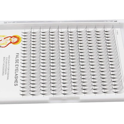 10D Large Tray 10-18mm to Choose Premade Volume Fans Eye Lashes Extensions Thickness 0.07mm D Curl Natural Long Individual False Eyelashes Cluster (10mm)