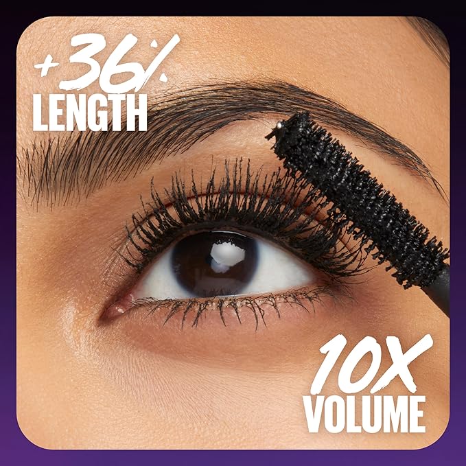 Maybelline The Falsies Surreal Extensions Washable Mascara, Volumizing, Lengthening Mascara Make Up, Meta Black, 1 Count
