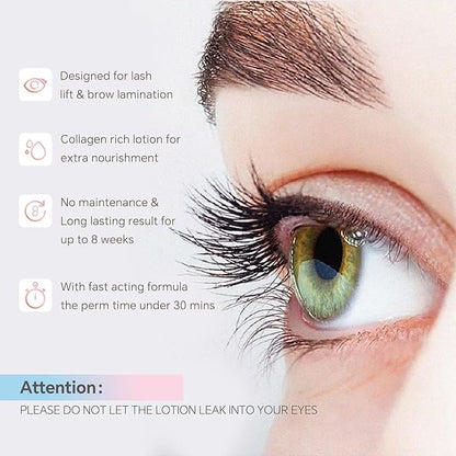 2023 Upgraded Eyelash Lift Kit,Eyelash Perm Kit,Eyelash Perm Professional Curling Extension Set,Semi-Permanent Perming Wave Suitable For Salon and Home Use