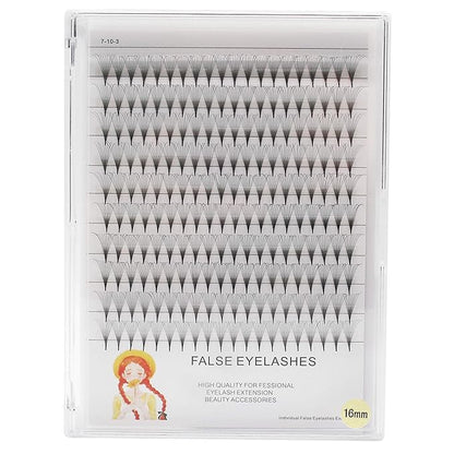 10D Large Tray 10-18mm to Choose Premade Volume Fans Eye Lashes Extensions Thickness 0.07mm D Curl Natural Long Individual False Eyelashes Cluster (15mm)