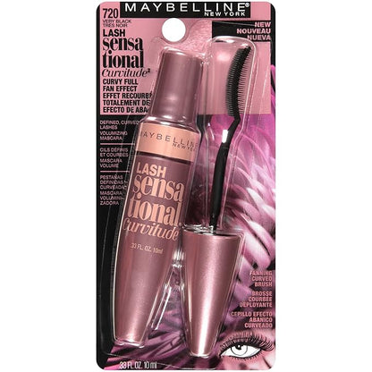Maybelline New York Lash Sensational Curvitude Washable Mascara, Very Black, 0.33 fl. oz.