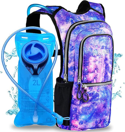 Galaxy Medium 3Pockets Hydration Pack bundle with 16 Pack Chunky Holographic Glitters