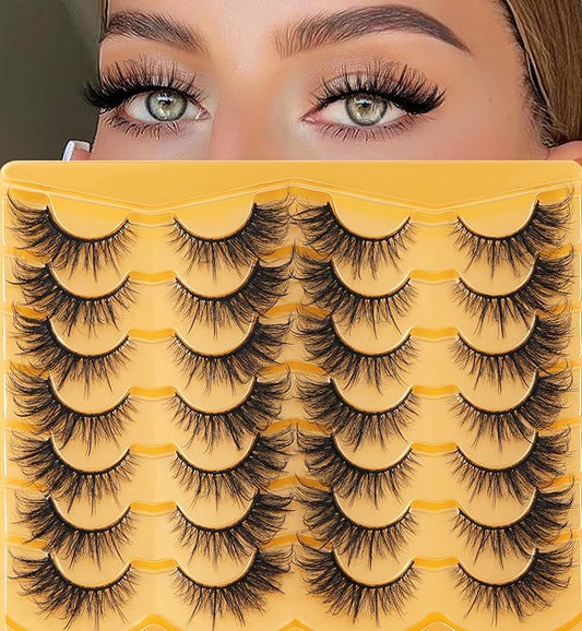 Fox Eye Lashes Wispy Faux Mink Lashes Fairy Cat Eye Lashes That Look Like Extensions Fake Eyelashes