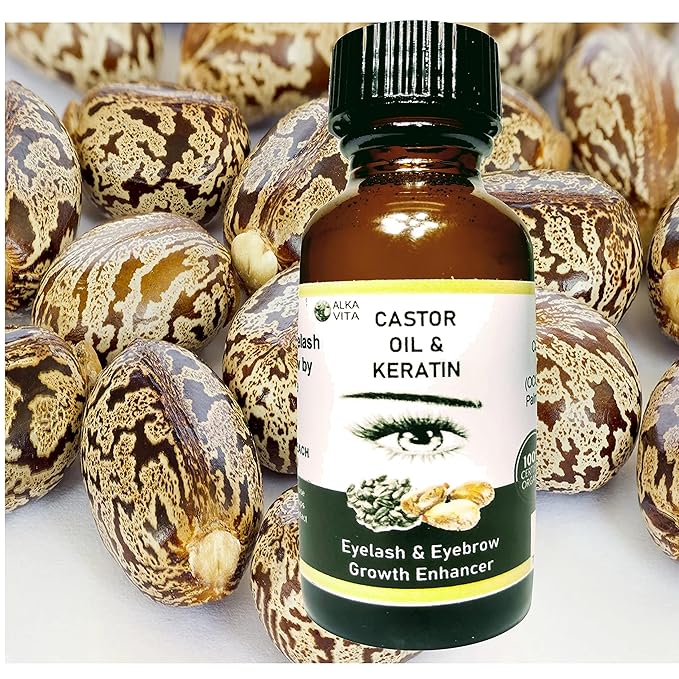 Eyelash Growth Herbal Organic Keratin & Castor Oil Pure Eyebrow Thickener Factor