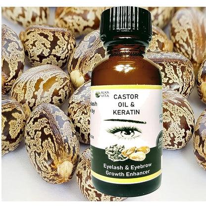 Eyelash Growth Herbal Organic Keratin & Castor Oil Pure Eyebrow Thickener Factor