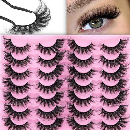 Fox Eye Lashes Natural False Eyelashes Mink Lashes Cat Eye Lashes 18mm Wispy Faux Mink Eyelashes Pack Strip Fake Eyelashes by TNFVLONEINS