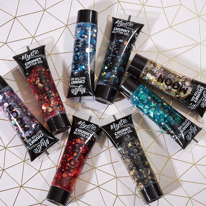 Mystic Chunky Glitter Gel by Moon Glitter - 12ml - Prosecco - Glitter Face Paint