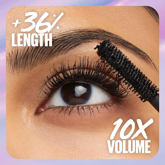 Maybelline The Falsies Surreal Extensions Washable Mascara, Volumizing, Lengthening Mascara Make Up, Brownish Black, 1 Count