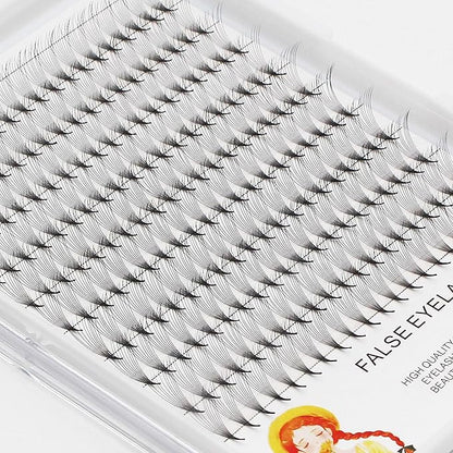 10D Large Tray 10-18mm to Choose Premade Volume Fans Eye Lashes Extensions Thickness 0.07mm D Curl Natural Long Individual False Eyelashes Cluster (10mm)