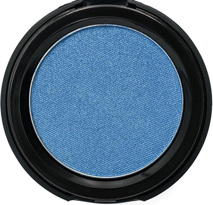 Avalanche Medium Royal Blue Denim Metallic Shimmering Smokey Eye Pressed Powder Single Vegan Eyeshadow; Talc, Paraben & Cruelty Free