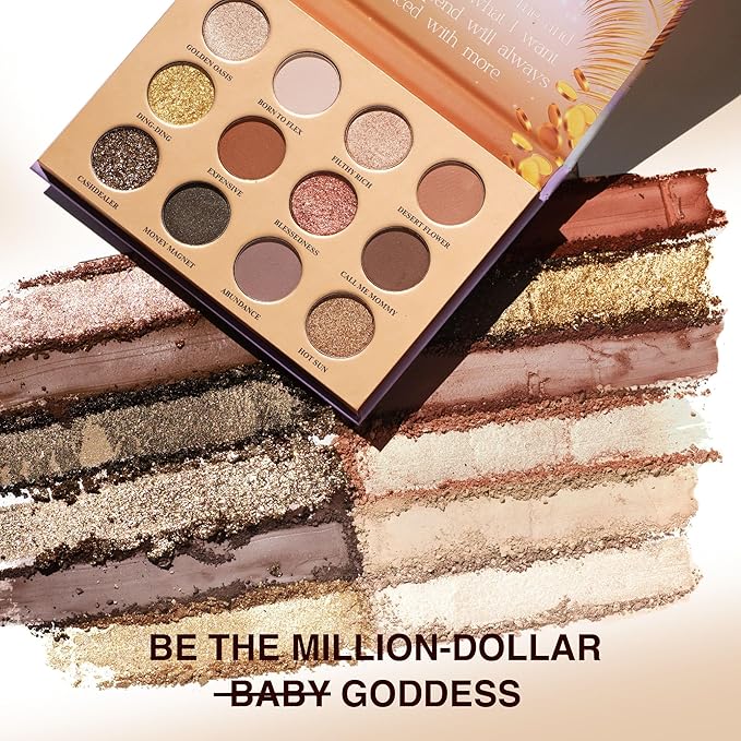 Liquid Eyeliner Pen & 12 Shades Eyeshadow Palette - Queen Cobra + Money Mantra - Cat Eye Black Eyeliner + Matte, Satin, Shimmer & Glitter Nude Eyeshadow Palette
