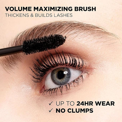 L’Oreal Paris Original Voluminous Mascara, Building Mascara Volume and Length Formula, Washable, Blackest Black, 0.26 Fl Oz., 2 Count