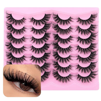 Fox Eye Lashes Natural False Eyelashes Mink Lashes Cat Eye Lashes 18mm Wispy Faux Mink Eyelashes Pack Strip Fake Eyelashes by TNFVLONEINS