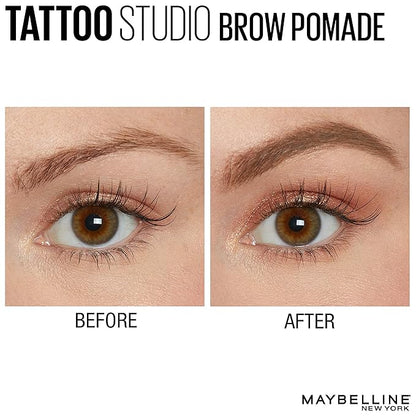 Maybelline TattooStudio Brow Pomade Long Lasting, Buildable, Eyebrow Makeup, Blonde, 1 Count