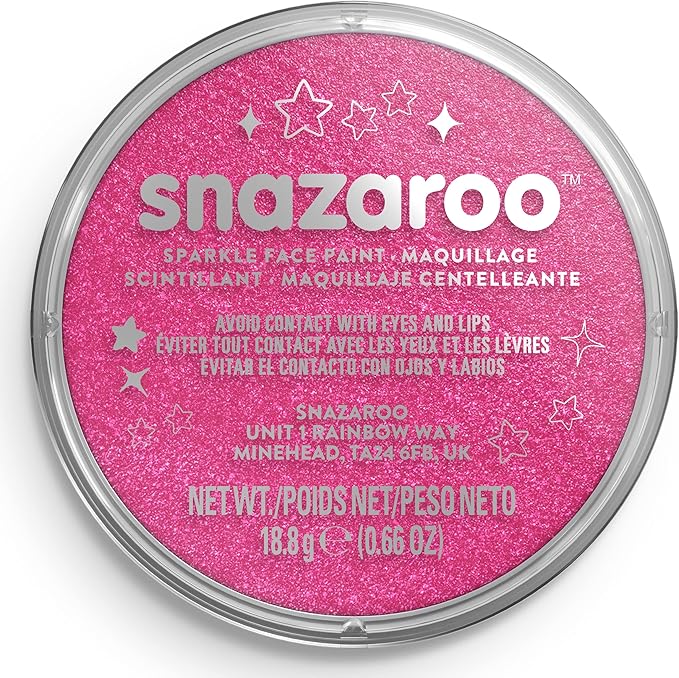 Snazaroo Sparkle Face and Body Paint, 18.8g (0.66-oz) Pot, Sparkle Pink