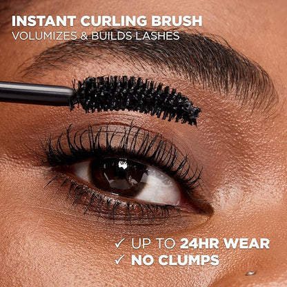 L'Oreal Paris Makeup Voluminous Original Volume Building Mascara with Curved Brush, Black, 2 Count