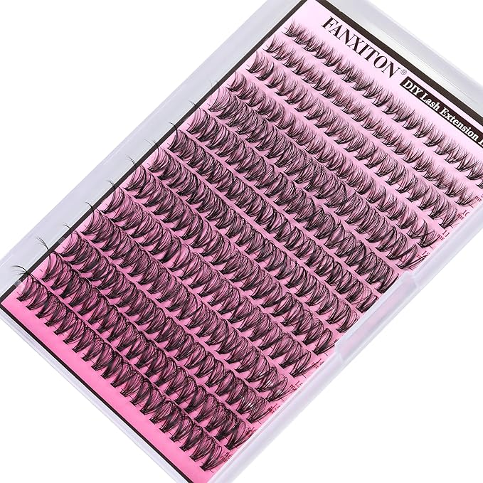 FANXITON Lash Clusters 280 Pcs Wispy Lash Clusters D 8-16 MM Natural Eyelash Clusters 30D Individual Eyelash DIY Lash Extensions at Home (30D)