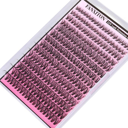 FANXITON Lash Clusters 280 Pcs Wispy Lash Clusters D 8-16 MM Natural Eyelash Clusters 30D Individual Eyelash DIY Lash Extensions at Home (30D)