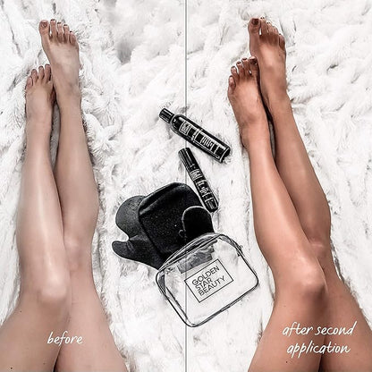Self Tanner Oil & Tan Extender Lotion with Hyaluronic Acid and Organic Oils - Create and Extend Beautiful Sunless Tan
