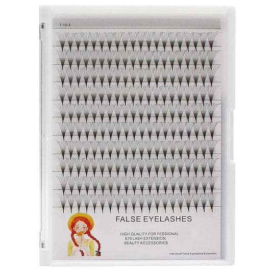 10D Large Tray 10-18mm to Choose Premade Volume Fans Eye Lashes Extensions Thickness 0.07mm D Curl Natural Long Individual False Eyelashes Cluster (16mm)