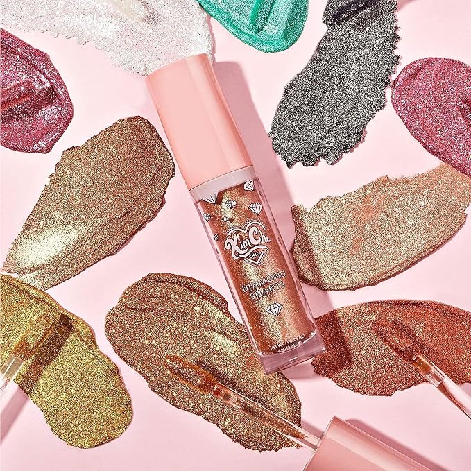 Kimchi Chic Beauty Diamond Sharts Liquid Glitter Eyeshadow, Cream Eyeshadow and Body Glitter Makeup, 0.21 fl oz - World Dominance