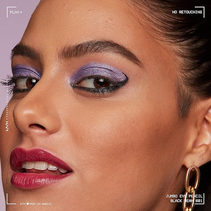 NYX PROFESSIONAL MAKEUP Jumbo Eye Pencil Duo - Black Bean & Frosting (Champagne) Blendable Eyeshadow Stick & Eyeliner Pencils