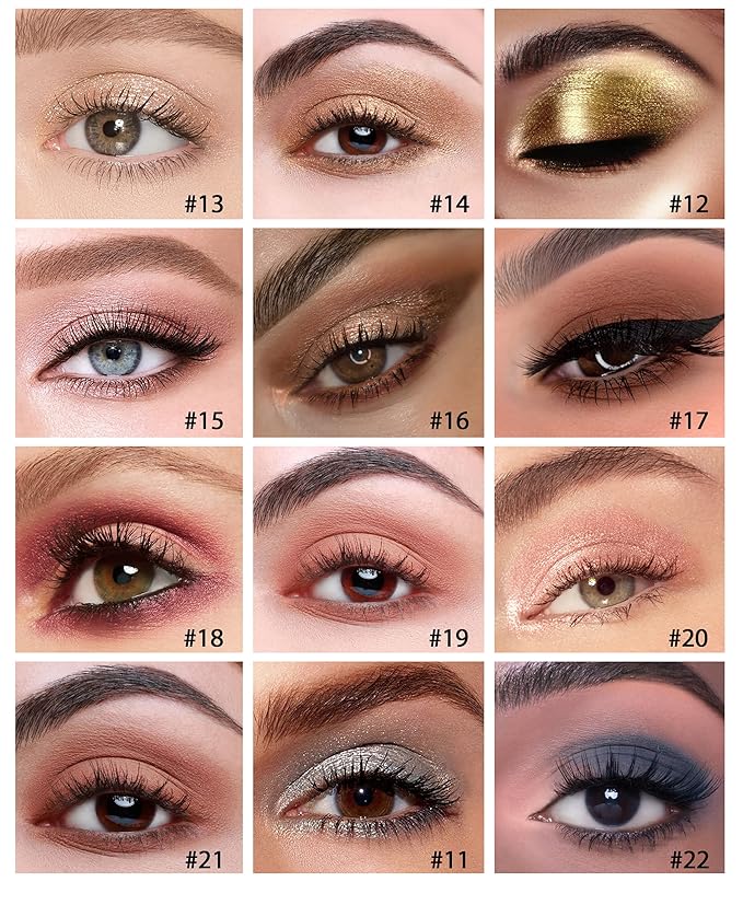 BestLand 12 Pcs Cream Eyeshadow Stick Set Matte Shimmer Rainbow Earth Colors Highly Pigmented Long Lasting Waterproof Eye Shadow stick Eye Liner Makeup with Pencil Sharpener (Set B)