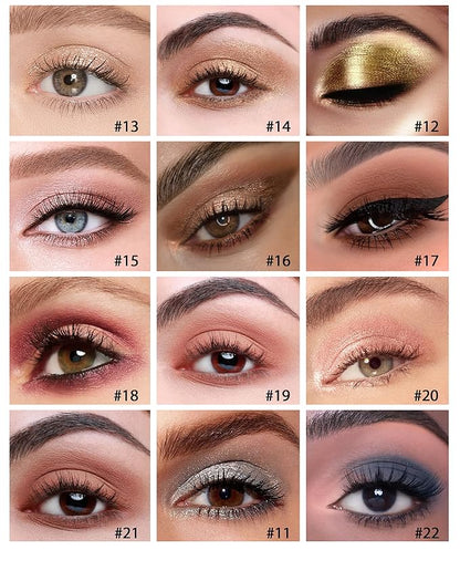 BestLand 12 Pcs Cream Eyeshadow Stick Set Matte Shimmer Rainbow Earth Colors Highly Pigmented Long Lasting Waterproof Eye Shadow stick Eye Liner Makeup with Pencil Sharpener (Set B)
