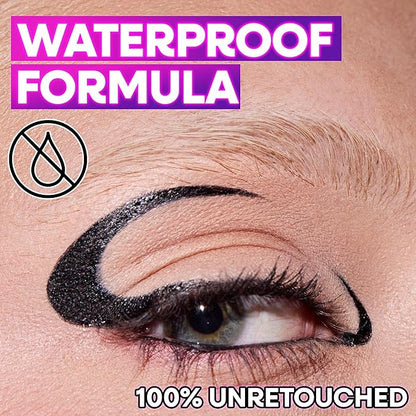 wet n wild Breakup Proof Wing Out Waterproof Liquid Eyeliner, 16-Hour Wear, Smudge-Proof & Cry-Proof, Flat Angled Brush for Precise & Bold Wings - Ultra Black