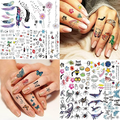 66 Sheets Peony Rose Flower Temporary Tattoos For Women Adults Thigh, 3D Lavender Butterfly Fake Tattoos Girls Arm Sleeve, Realistic Watercolor Floral Temp Tattoo Sticker Finger Tatoos Neck