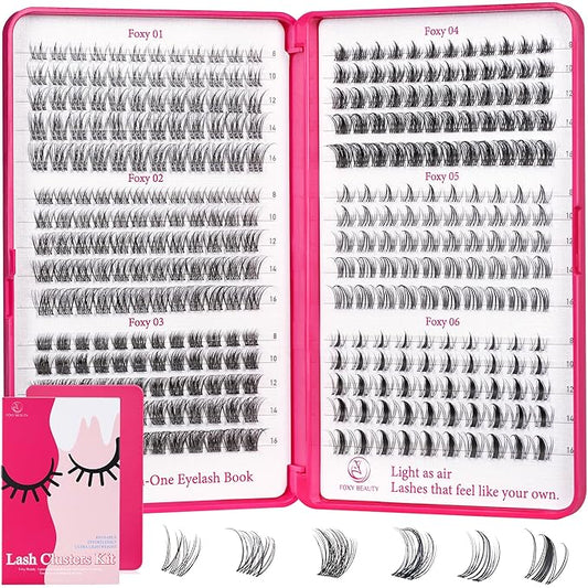 Lash Clusters - Lash Clusters Kit Mix Manga Lases 432pcs Eyelash Clusters Spiky Lases Clusters DIY at Home No Glue Included