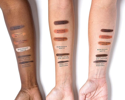 Rinna Beauty Better Naked Iconic Eye Kit with Vegan Luxe Latte Mocha Brown Eye Crayon, Lash Out Jet Black Mascara, Eye Shadow Quad, Matte Chocolate, Coral Metallic, Light Mocha, Matte Nude - 1 each
