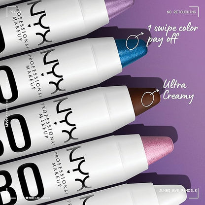 NYX PROFESSIONAL MAKEUP Jumbo Eye Pencil Duo - Frappe (Chocolate Brown) & Blueberry Pop (Blue)
