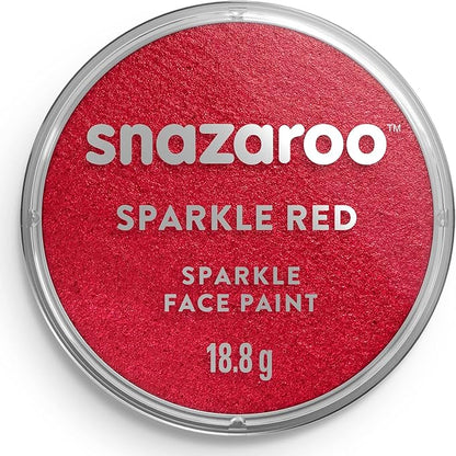 Snazaroo Sparkle Face and Body Paint, 18.8g (0.66-oz) Pot, Sparkle Red