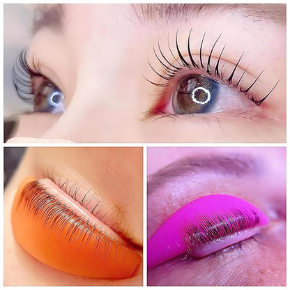 Lash Lift Shields No glue Eyelash Lifting Shield Wider Lash Lift Pads Rainbow Lami Lamination Roller LM Curler Pad Soft Eyelash Perm Rod 6 Size Air Bubble Silicone Light Weight Guard Natural Lifting