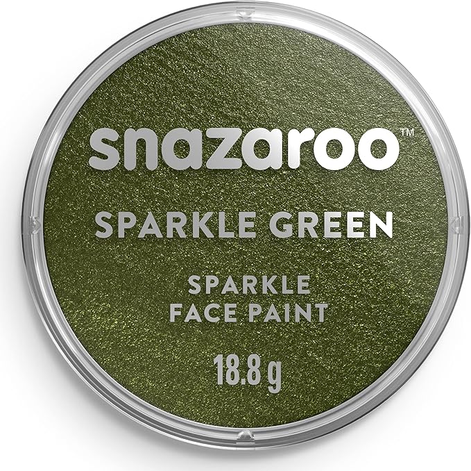 Snazaroo Sparkle Face and Body Paint, 18.8g (0.66-oz) Pot, Sparkle Green