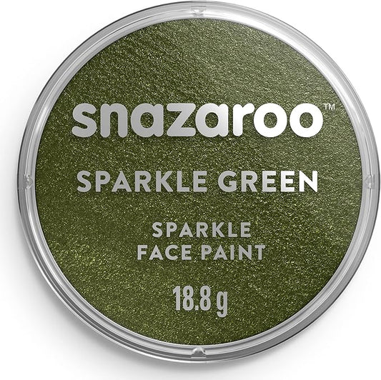 Snazaroo Sparkle Face and Body Paint, 18.8g (0.66-oz) Pot, Sparkle Green