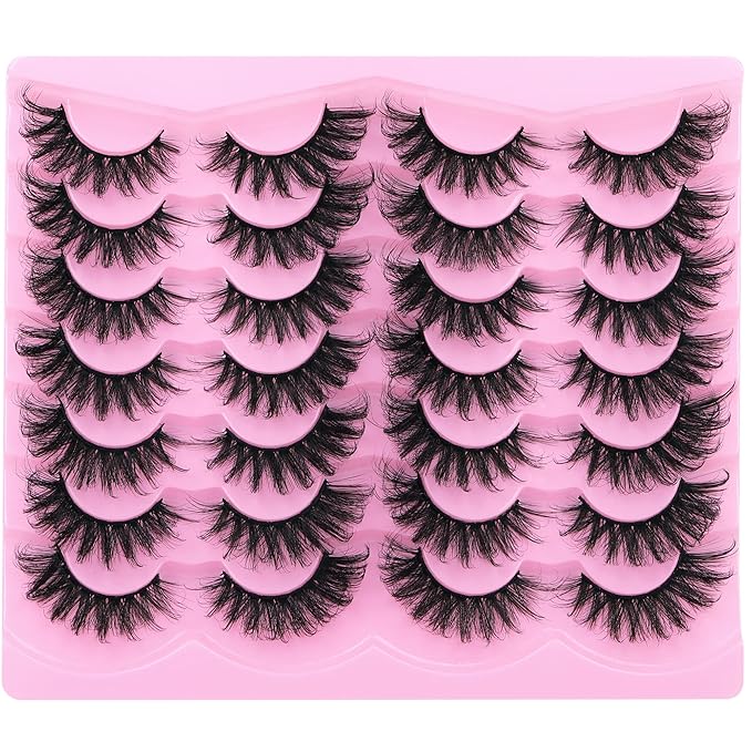 Fox Eye Lashes Natural False Eyelashes Mink Lashes Cat Eye Lashes 18mm Wispy Faux Mink Eyelashes Pack Strip Fake Eyelashes by TNFVLONEINS