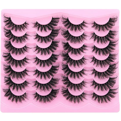 Fox Eye Lashes Natural False Eyelashes Mink Lashes Cat Eye Lashes 18mm Wispy Faux Mink Eyelashes Pack Strip Fake Eyelashes by TNFVLONEINS