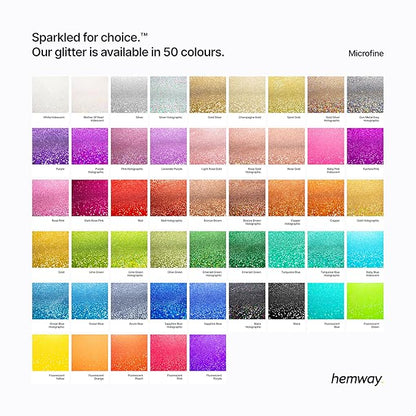 Hemway Premium Ultra Sparkle Glitter Multi Purpose Metallic Flake for Arts Crafts Nails Cosmetics Resin Festival Face Hair - Emerald Green Holographic - Microfine (1/256" 0.004" 0.1mm) 100g / 3.5oz