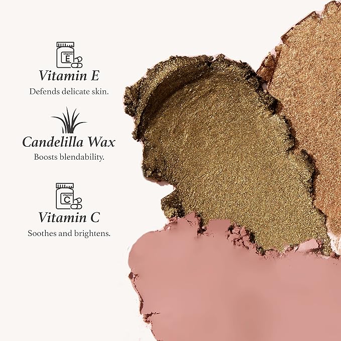 Julep Eyeshadow 101 Crème to Powder Waterproof Eyeshadow Stick, Champagne Shimmer & With a Twist Lash Boosting Volumizing and Lengthening Mascara with Bamboo