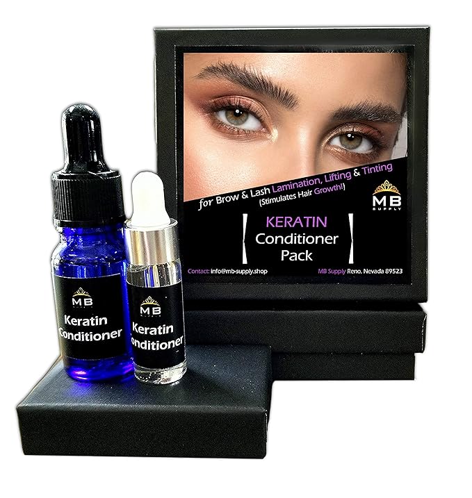 KERATIN Conditioning Serum for Lash Brow LAMINATION Perm/Lift/Tint/Wax AFTERCARE (6-5ml + 6 Free Brushes)