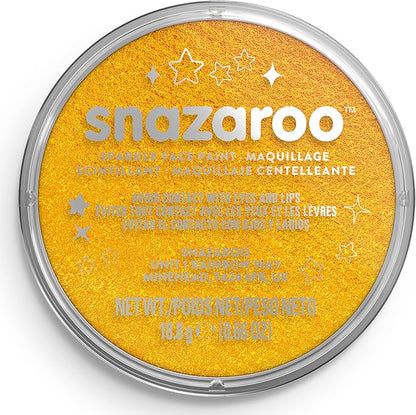 Snazaroo Sparkle Face and Body Paint, 18.8g (0.66-oz) Pot, Sparkle Yellow