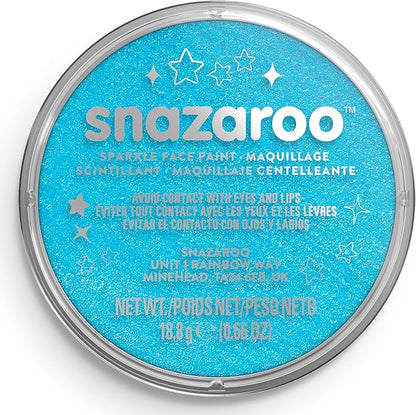 Snazaroo Sparkle Face and Body Paint, 18.8g (0.66-oz) Pot, Sparkle Turquoise