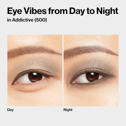 Revlon ColorStay Day to Night Eyeshadow Quad, Longwear Shadow Palette with Transitional Shades and Buttery Soft Feel, Crease & Smudge Proof, 500 Addictive, 0.16 oz