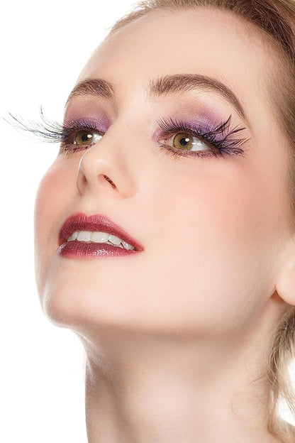 halloween Feather Eyelashes witch makeup Cat eyes Black tail Lashes extension wedding Show Halloween Cosplay Wedding false lashes drama theatre model Hand-made Luxury Fashion Fake Lashes