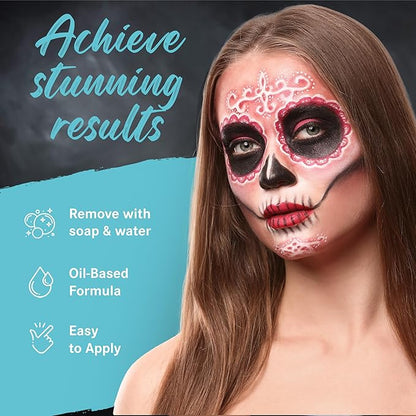 ColorMaster Eye Black Face Body Paint Stick (0.75oz) | Black Face Paint, Body Paint, Colored EyeBlack Baseball for Kids, & Foundation Cream Makeup, Face Painting Kit for Halloween