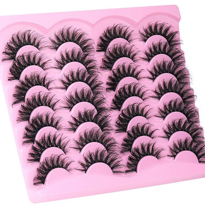 Fox Eye Lashes Natural False Eyelashes Mink Lashes Cat Eye Lashes 18mm Wispy Faux Mink Eyelashes Pack Strip Fake Eyelashes by TNFVLONEINS